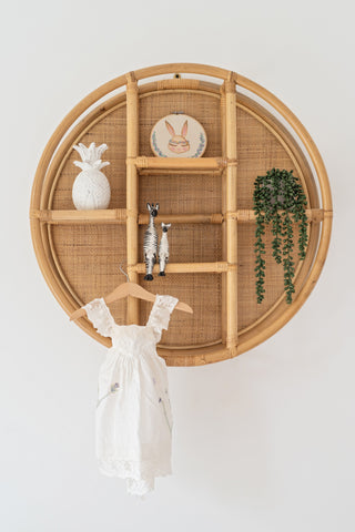 Cane & Rattan Circular Shelf: Alternate View #3