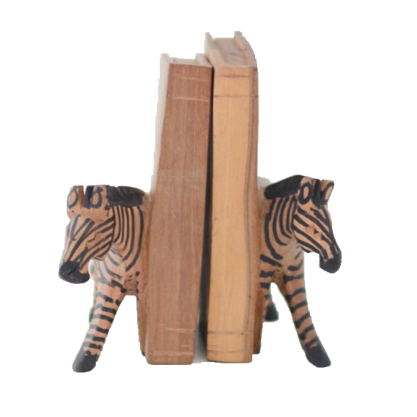 Kenyan Bookends - Zebra