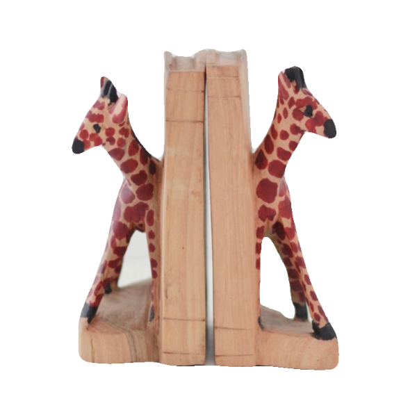 Kenyan Bookends - Giraffe