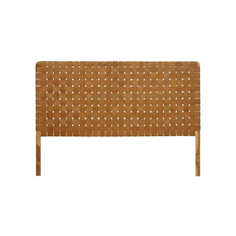 Bali Statement Leather Headboard Tan