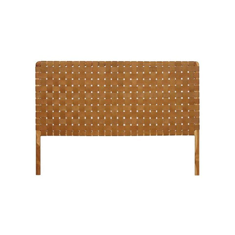 Bali Statement Leather Headboard Tan