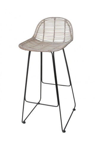 Rattan bucket bar stool: Alternate View #7